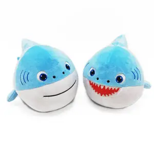 Customized Wholesale Light Up Musical Shark Stuffed Animal Toys Lullaby Animated Soothe Birthday for Kids Toddler Girls