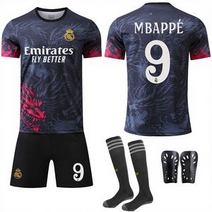 2425 pour les ensembles de football édition spéciale commémorative pour enfants à motif Dragon Noir Rouge Nouvelle police N°9 Mbappé 7 Vinicus - Product Image 1