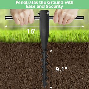 2.5 personalizzato JH-Mech "x 2.5" x 17 "perfetto per Villa ombrelloni da giardino a prova di intemperie Beige elegante metallo porta ombrellone da spiaggia - Product Image 3