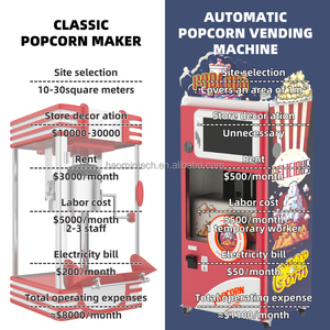 Thông Minh Đường phố công suấ<span class=keywords><strong>t</strong></span> lớn hoàn toàn <span class=keywords><strong>t</strong></span>ự động thu nhỏ <span class=keywords><strong>t</strong></span>ươi Caramel Pop Ngô đa hương vị bỏng ngô làm máy bán hàng <span class=keywords><strong>t</strong></span>ự động - Product Image 4