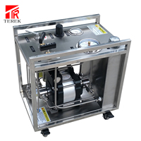 TEREK LU-LDD-255 Potenciador Neumático de Líquido de Alta Presión para Equipo de Banco de Pruebas con Manguera de Bombeo, Estructura de Acero Inoxidable