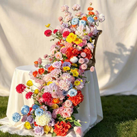 Guirnalda de Flores Artificiales de Seda Multicolor de 2m para Bodas, Pasillos, Fiestas, Eventos, Escenarios, Arreglos Florales, TUOYI, Venta al Por Mayor