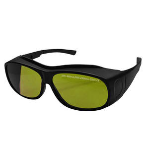 Lunettes de sécurité laser 1064nm, monture noire, lentille de 2 mm, transmission de 70 %, pour la beauté, le rajeunissement de la peau, la protection lors du soudage - Product Image 2