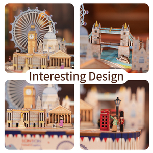 Boîte à musique en bois 3D rotative Tonecheer <span class=keywords><strong>London</strong></span> City pour recruter des agents de marque régionaux hors ligne et des distributeurs de magasins uniquement - Product Image 2