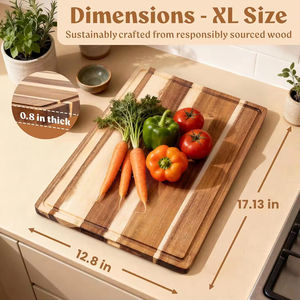 Talenan Kayu Akasia XL Custom, Tahan Lama, Ramah Pisau, Ukuran Besar, dengan Alur Penampung Air untuk Dapur - Product Image 2