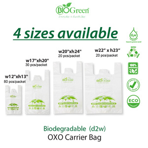 Sac de courses et sac T-shirt biodégradable à 100 %, personnalisé, impression offset, technologie D2W, biodégradable OXO - Product Image 4