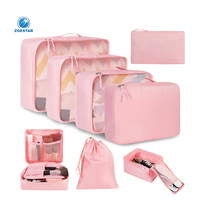 Cubes de rangement de voyage souples à grande capacité avec fermeture éclair, 8 pièces, personnalisables avec logo, pour l'organisation des bagages