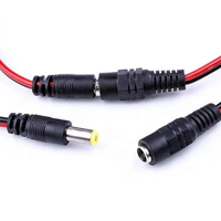 5.5x2.1mm mâle femelle prise 12V DC alimentation Pigtail câble Jack pour CCTV caméra connecteur queue Extension 24V DC fil