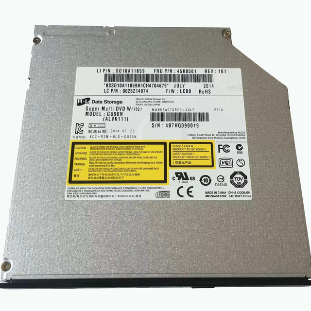 Hitachi- GU90N Laptop 9.5mm Slim SATA DVD Writer 24X CD-R Burner Super Multi DVDRW RAM Built-In Internal Tray Type Optical Drive