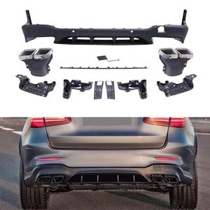 2016-2019y <span class=keywords><strong>GLC</strong></span> X253 actualización a 2020y GLC63 SUV parachoques trasero del coche difusor labio puntas de escape para <span class=keywords><strong>Mecedes</strong></span> Benz Clase <span class=keywords><strong>GLC</strong></span> - Product Image 1
