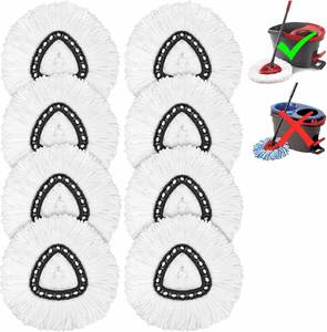 <b>Mop</b> Heads Replacement for Easy Wrin Spin System <b>Microfiber</b> Refills Easy Cleaning <b>Mop</b> Replace Head Cleaning Supplies - Product Image 1