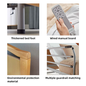 Barrière de lit en bois pour soins à domicile, produits de soins pour personnes âgées, lit électrique réglable pour la <span class=keywords><strong>maison</strong></span>, lit médical pour personnes âgées, lit pour <span class=keywords><strong>maison</strong></span> de retraite - Product Image 4