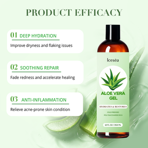 Gel Herbal de Aloe Vera Icesea, Hidratante Facial y Revitalizador de Piel, OEM/ODM - Product Image 2