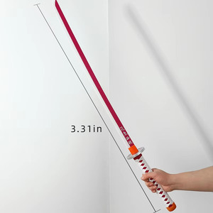 Spada Giocattolo Nichirin di <span class=keywords><strong>Tanjiro</strong></span> <span class=keywords><strong>Kamado</strong></span> con Luce LED da 101cm, Materiale Sicuro, per <span class=keywords><strong>Età</strong></span> 5+ - Product Image 1