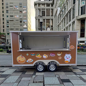 รถพ่วงเคลื่อนที่แบบกำหนดเองสำหรับยุโรป รถขายฮอทดอกกลางแจ้ง รถพ่วงขายอาหารพร้อมครัวครบชุด - Product Image 1