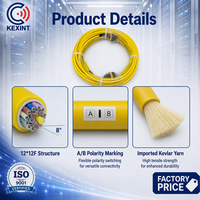 Kabel Patch Fiber Optik Kexint 144 Core MPO MTP Trunk Single Mode OS2 Jaket LSZH Kuning Teruji 3D Kepadatan Tinggi