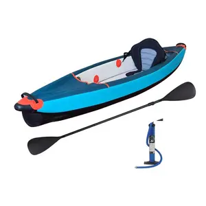 Wholesale Factory Price OEM Drop Shipping Inflatable Drop stitch Fishing Surfing Canoe Rowing Boat Inflatable Pedal Kayak