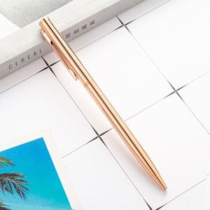 Wholesale Custom Logo Classic Rose Gold Ball Point <b>Pen</b> Advertising Stationary Promotion Business Gift Metal Gold Ballpoint <b>Pen</b> - Product Image 2