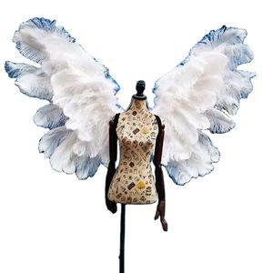 Popolare angelo bianco piuma di struzzo e ali nere Cosplay Costume oggetti di scena per adulti o fotografie di nozze - Product Image 1