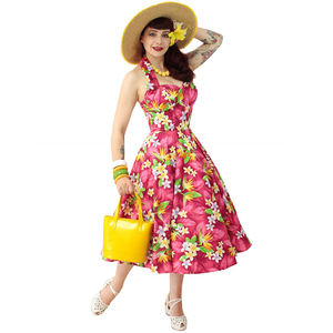 Abito Daiquiri alla <span class=keywords><strong>fragola</strong></span> senza maniche stile Vintage anni 1950 alla moda - Product Image 1