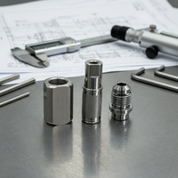 Composants de système de chauffage basse pression à tête hexagonale en alliage de titane et acier inoxydable poli forgé sur mesure Lechen, modèle LC381