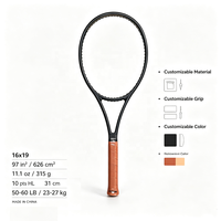 Cadre de raquette de tennis en fibre de carbone pleine longueur avec logo personnalisé, 97 pouces carrées, 315 g, 16x19, OEM ODM, raquette de tennis pour entraînement et compétition adulte