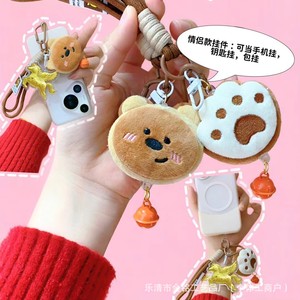 Porte-clés en peluche doré, Pégase doré de dessin animé, pendentif mousqueton, cadeau personnalisé, forme 3D douce pour téléphone et sac - Product Image 4