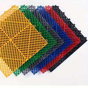 Piastrelle Incastrabili in Plastica Multicolore per Garage, Pavimentazione Drenante per Autolavaggio - Product Image 1