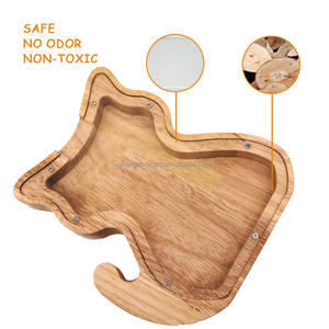 Formas personalizadas Diy Secure Give Save Spend Money Boxwooden Plastic Clear Giant Piggy Coin Banks Duck Cow Cat - Product Image 3