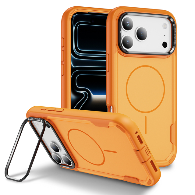 Wholesale Shockproof Magnetic Mobile Phone Cases for Iphone 17/16/15/14/13 Pro Max Smart Phone Covers With Camera Frame Holder