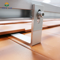 Fabricant de structures de fixation pour panneaux solaires photovoltaïques sur toiture, crochet en aluminium de haute qualité pour tuiles romaines, résistance au vent 60 m/s, résistance à la neige 1,4 KN/m²
