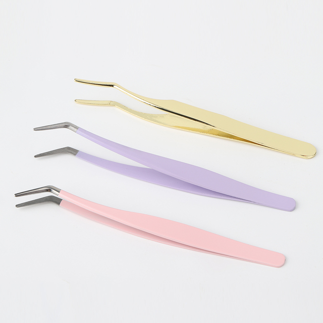 SP EYELASH Custom New Lash Applicator Curved Eyelash Applicator Tools with Custom logo Tweezers for DIY Lashes Extension