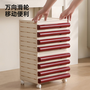 Drawer Style Desktop Organizer A4 Paper <b>Cd</b> Storage Cabinet With Wheels Office Storage <b>Box</b> Rectangle Solid Color Standing Type - Product Image 4