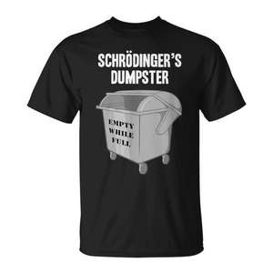 Camiseta Schrodinger's Dumpster, divertida camiseta con diseño de paradoja física, ropa informal para hombre - Product Image 1