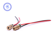 Tête en laiton de module laser focalisable à point rouge 635nm 1mW 3-5v 6mm