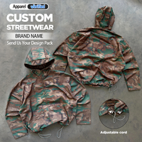 Fournisseur OEM – Nouvelle Veste Cargo Camouflage Y2K Streetwear Zippée à Capuche Oversize Ample en Toile Sergée pour Hommes