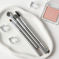 Ensemble professionnel de 4 pinceaux de maquillage de haute qualité en poils synthétiques, pinceau pour le nez, anticernes, fard à paupières, pinceau à sourcils