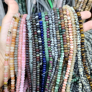 SB6724 Hạt Rondelle Đá Bán Quý Tự Nhiên, Hạt Tròn Bàn Tính Đá Quý - Product Image 1