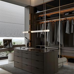 Meubles de chambre à coucher Placard de plain-pied efficace pour la maison Rangement pratique Organisation Placard intelligent Placard à haute brillance - Product Image 1