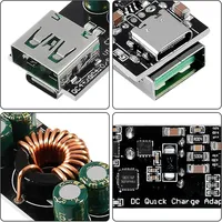 Module d'alimentation abaisseur 60W 6-35V DC vers USB Type C PD 3.0 QC4 Type A QC3.0 Charge rapide DC 12V 24V