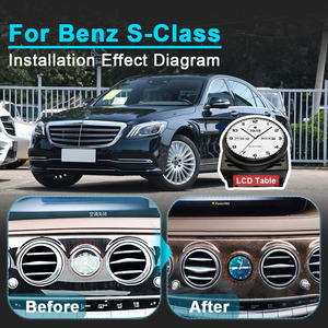 Reloj Inteligente Navihua para Coche, Accesorio de Pantalla de Hora <span class=keywords><strong>Central</strong></span> Automática para Mercedes Benz Clase C, E, S, G, <span class=keywords><strong>GLS</strong></span> - Product Image 4