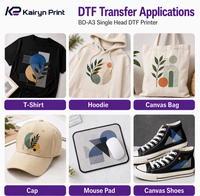 Nouvelle imprimante DTF BD1-30 A3 à tête unique 330 mm XP600 CMYKW avec encre blanche, niveau d'entrée pour l'impression textile par transfert thermique sur T-shirts