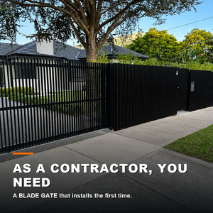 Powder Coated Horizontal Blade Gate Aluminum Anti-UV <b>Privacy</b> Wind <b>Screen</b> for Backyard <b>Garden</b> and Contractor Installations - Product Image 3