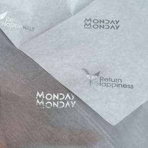 부티크 브랜드 포장 및 럭셔리 선물 랩을 위한 맞춤형 로고 고급 메탈릭 골드 꽃 포장지 티슈 페이퍼 - Product Image 5