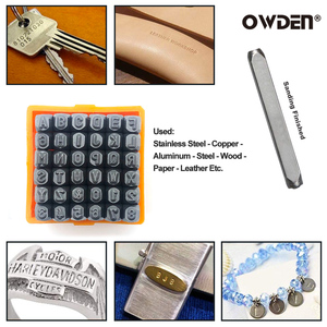 36Pcs DIY Chữ Kỹ Thuật Số <span class=keywords><strong>Kit</strong></span> Cấp Công Nghiệp Odm CR-V Chất Liệu Logo Tem Bảng Chữ Cái Số Stamping Đấm Công Cụ - Product Image 5