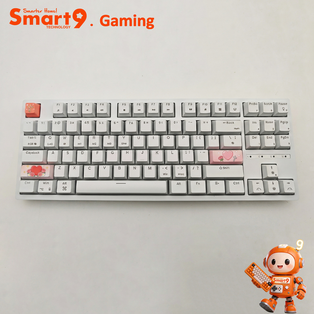 Smart9 87Key TKL Layout RGB Backlit Hot-swappable Gaming Keyboard 3-Mode Wireless (BT5.0/2.4G/USB-C)