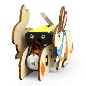 खरगोश स्टेम सीखने के लिए इलेक्ट्रिक खिलौना inflatable diy असेंबली पहेली किट बच्चों के लिए विज्ञान किट - Product Image 3