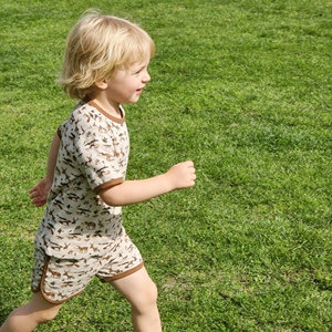 Ensemble de pyjamas pour bébé de couleur <span class=keywords><strong>pastel</strong></span>, manches courtes, faible MOQ, vêtements pour bébé, vêtements de nuit pour enfants, ensemble de vêtements pour filles - Product Image 3