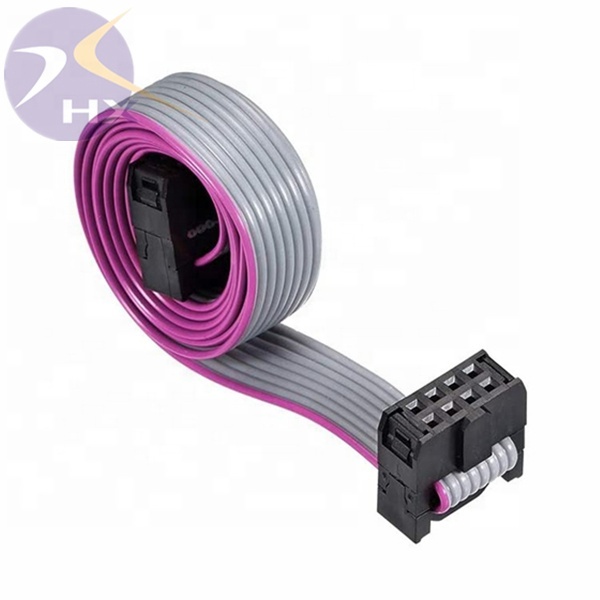 Custom 1.25mm Pitch 1.27mm Flat Cable Series 3758/3759/3659 Round Jacketed PVC Insulated Flat Ribbon Cable (FRC) for Electronics