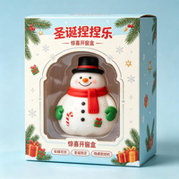 Jouets Squishy de Noël Mignons à Presser : Père Noël, Bonhomme de Neige, Cerf – Décorations de Bureau pour Cadeau de Fêtes